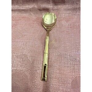Golden Barclay Genevr Gold Stainless Spoon with Bamboo Handle – Made in Japan